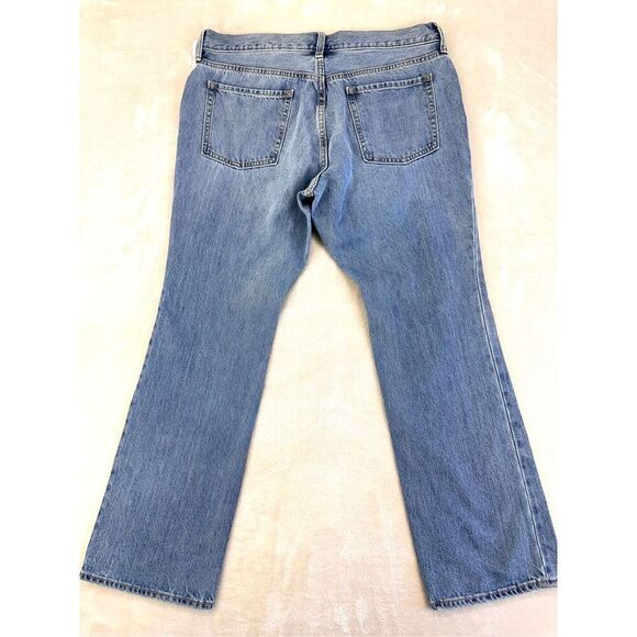 Old Navy Jeans Women’s 14 Low Rise Bootcut Blue‎ Distressed NWT Retro Y2K Cotton - Picture 3 of 8